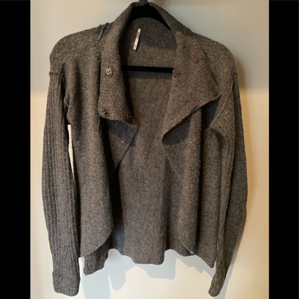 Free People grey wool blend sweater XS